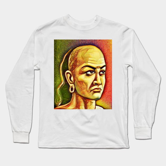 Chanakya Snow Portrait | Chanakya Artwork 15 Long Sleeve T-Shirt by JustLit